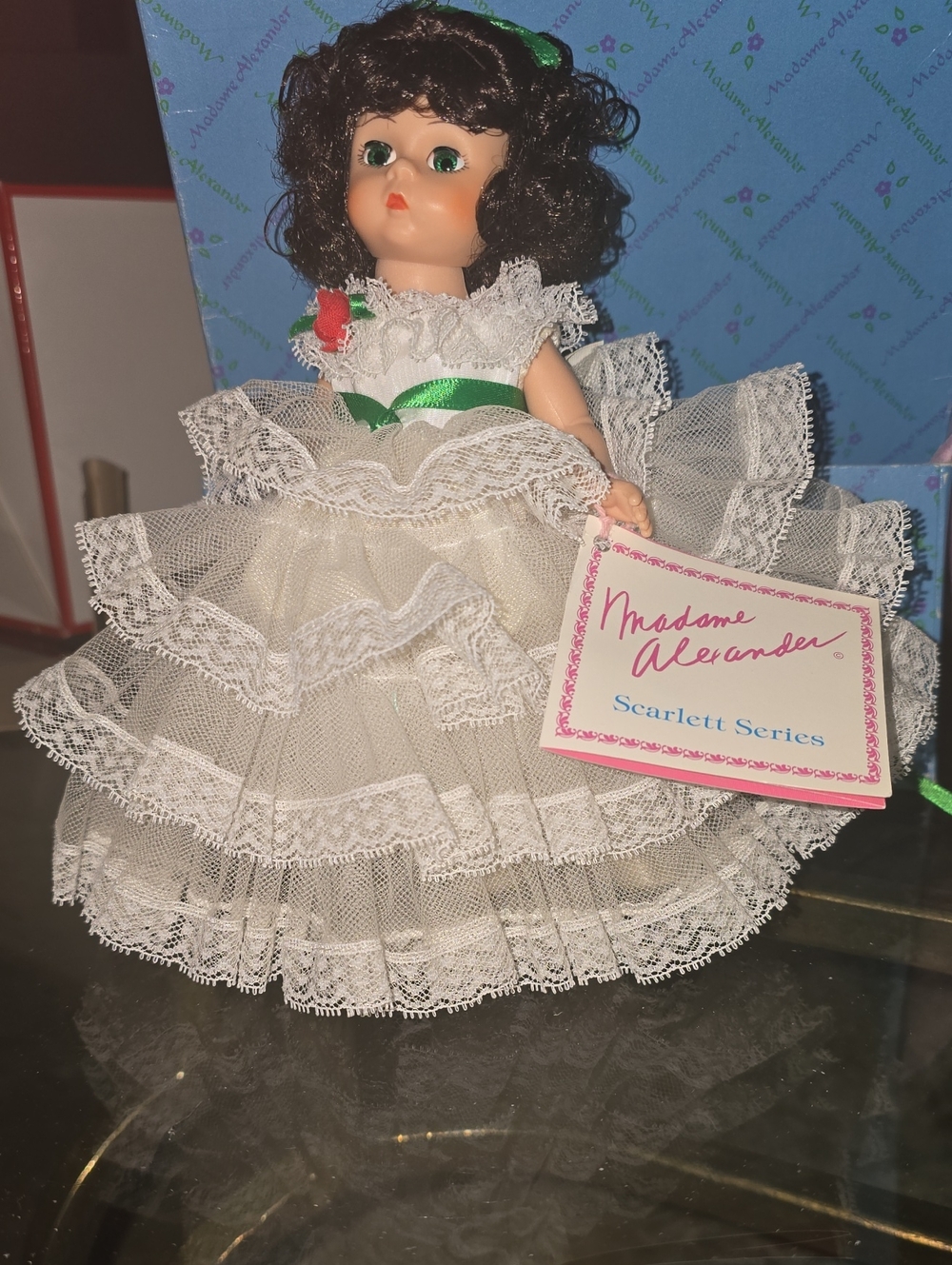 Vintage Madame‎ Alexander doll Scarlett lace dress Collectible Box small GWW